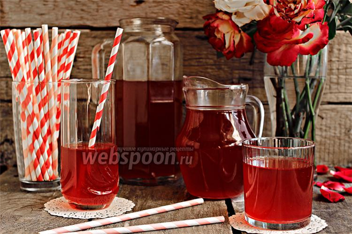 Фото Холодный чай с ревенем и мятой